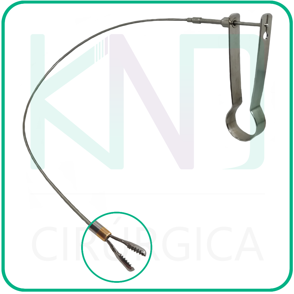 Pinça de Apreensão Serrilhada Autoclavável para Urologia